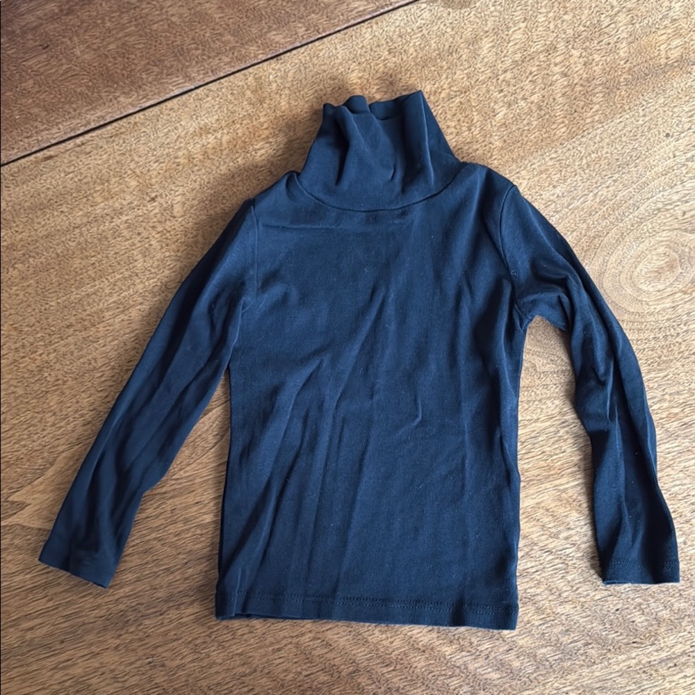 Black Turtleneck Long Sleeve Top